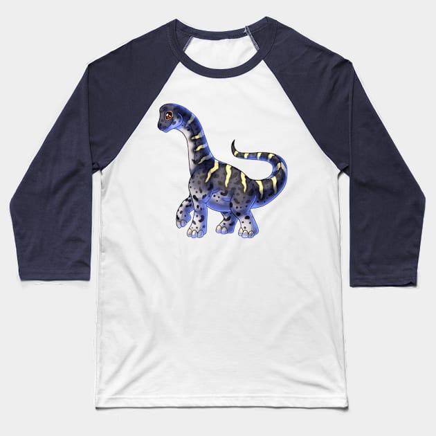 Brachiosaurus Baseball T-Shirt by cometkins